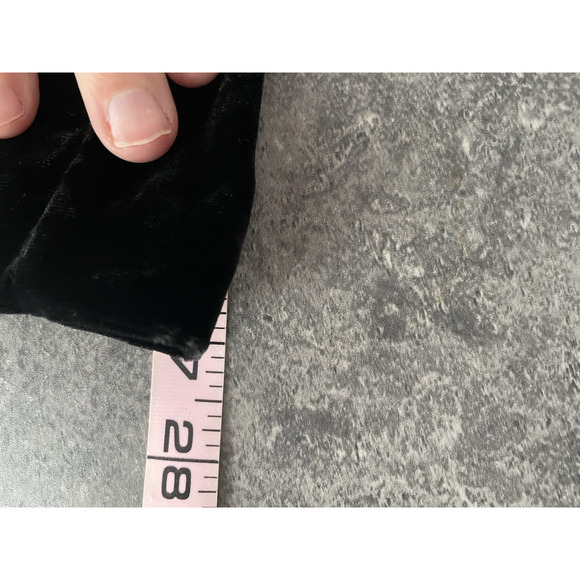 Black Velvet Top Womens L Old Navy Flare Sleeve Holiday Event Dark Fairy Grunge - Picture 6 of 9